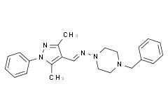 （4-苄基-哌嗪-1-基）-（3,5-二甲基-1-苯基-1H-吡唑-4-基亚甲基）-胺