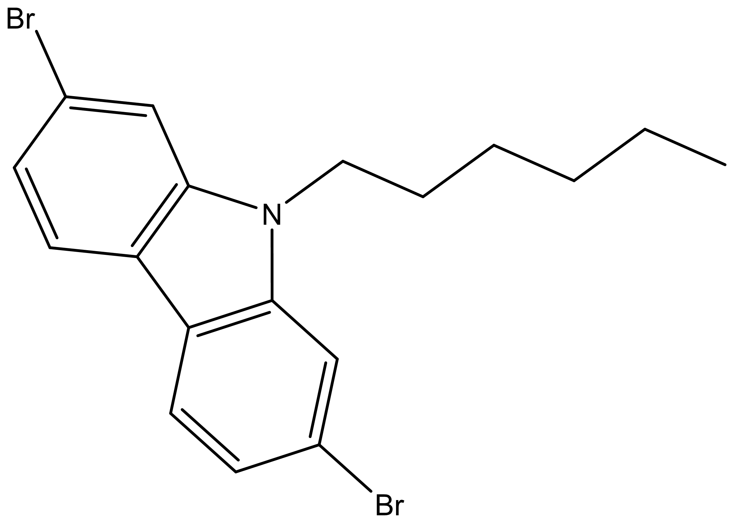 654676-12-7 2,7-二溴-n-己基咔唑 2,7-dibromo-9-hexylcarbazole