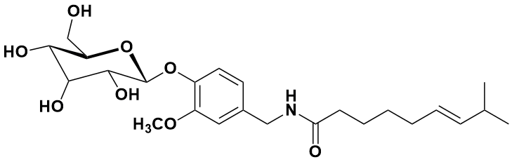 辣椒素-β-D-吡喃葡萄糖苷|Capsaicin Beta-D-Glucopyranoside|153409-16-6|Adamas|90%+|RG|100mg图1