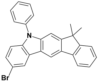 2-溴-7,7-二甲基-5-苯基-5,7-二氢茚并[2,1-b]咔唑|2-Bromo-7,7-dimethyl-5-phenyl-5,7-dihydroindeno[2,1-b]carbazole|1图1