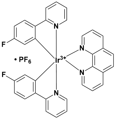 (OC-6-13)-双[5-氟-2-(2-吡啶基-κN)苯基-κC](1,10-菲咯啉-κN1,κN10)铱六氟磷酸盐|Iridium-Bis[5-Fluoro-2-(2-Pyridinyl-Κn)P图1