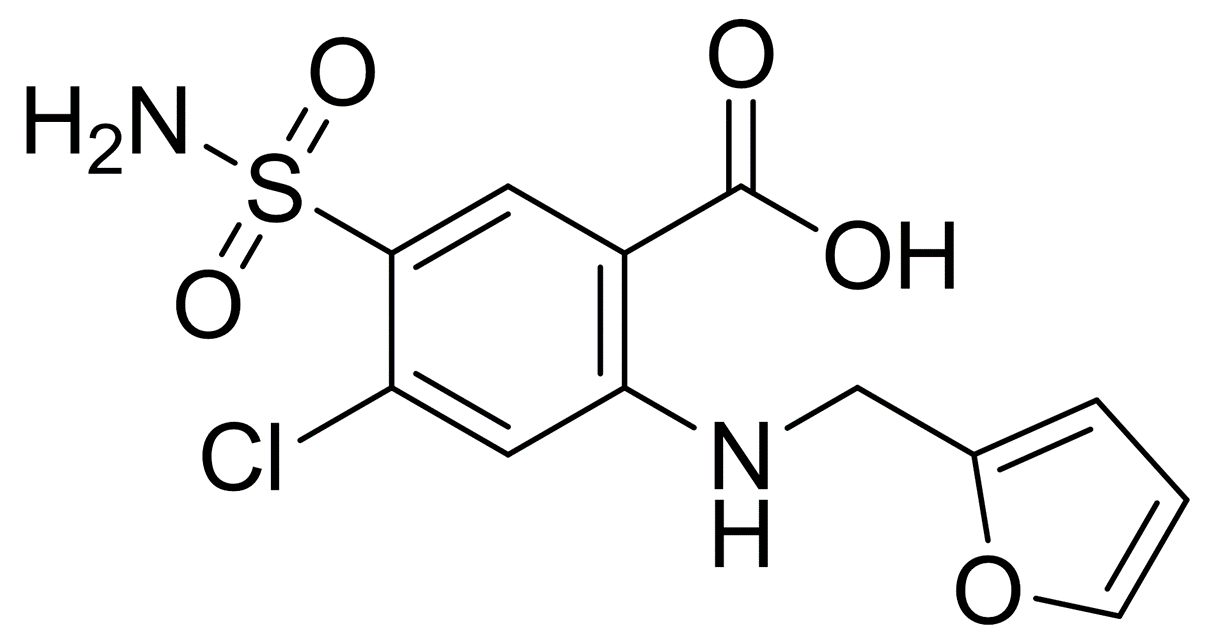 呋塞米|4-chloro-n-furfuryl-5-sulfamoylanthranilic acid|c12h11cln