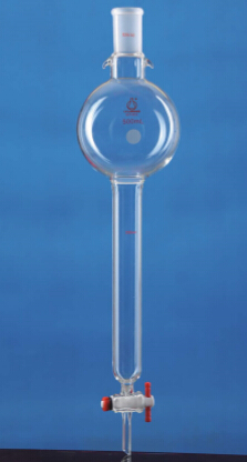 無砂芯儲存球層析柱四氟節門儲存球容量：100ml磨口19#外徑長度17200mm帶掛耳||19#|聯華|1個